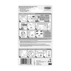 Lot de 4 languettes adhésives blanches Command 3M - COMMAND