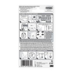 Lot de 4 Languette adhésive blanc Command 3M - COMMAND
