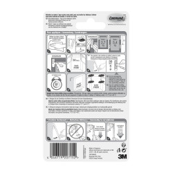 Lot de 4 languettes adhésives blanches Command 3M - COMMAND