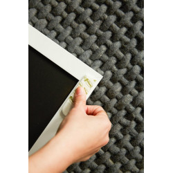 Languette de fixation adhésive tableau 8 M + 16 L blanc, lot de 12 paires, Comma - COMMAND