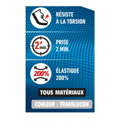 Colle de reparation epoxy bi-composant sader resist flex seringue 10g - Sader