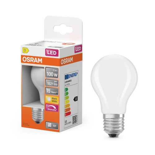 Ampoule variable led verre standard E27 1521 Lm  blanc chaud, OSRAM - OSRAM