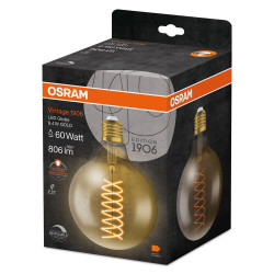 Led g125 e27 à filament flexible 60 w chaud OSRAM - OSRAM