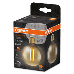 Led globe 80 e27 à filament ambre 60 w chaud OSRAM - OSRAM