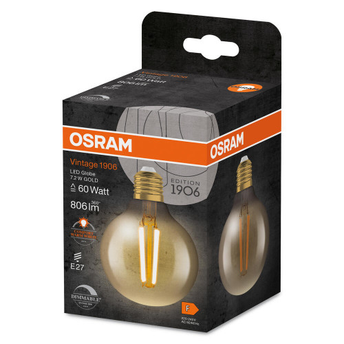 Led globe 80 e27 à filament ambre 60 w chaud OSRAM - OSRAM