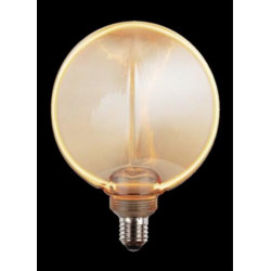 Ampoule led décorative plate, ambrée, 130mm, E27, 320lm, blanc chaud de marque EXAGON, référence: B9948300