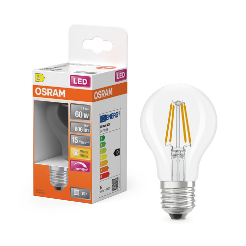 Ampoule led classique,  E27, 806lm , blanc chaud, dimmable, OSRAM - OSRAM