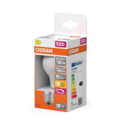 Ampoule led classique,  E27, 806lm = 60W, blanc chaud, dimmable, OSRAM de marque OSRAM, référence: B9948800