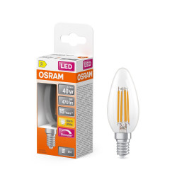 Ampoule led classique, flamme E14, 470lm , blanc chaud, dimmable, OSRAM - OSRAM