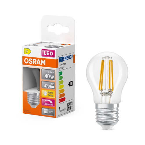 Ampoule led classique, sphérique E27, 470lm , blanc chaud, dimmable, OSRAM - OSRAM