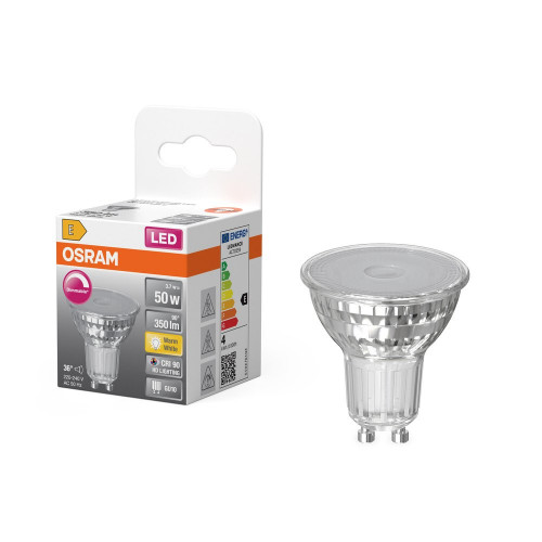 Ampoule led classique, réflecteur GU10, 350lm , blanc chaud, dimmable, OSRA - OSRAM