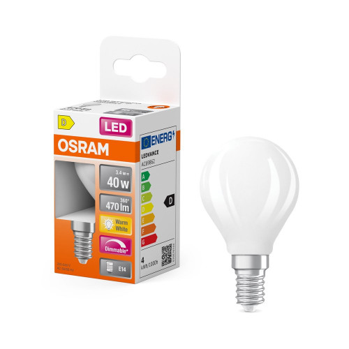 Ampoule led classique, sphérique E14, 470lm , blanc chaud, dimmable, OSRAM - OSRAM