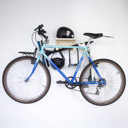 Support vélo mural tablette WOODY - BOX & BEYOND
