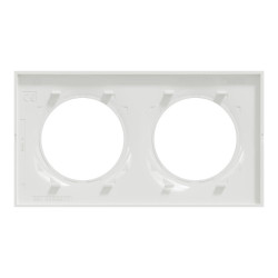 Plaque double Odace Styl, SCHNEIDER ELECTRIC, blanc - SCHNEIDER ELECTRIC