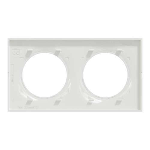 Plaque double Odace Styl, SCHNEIDER ELECTRIC, blanc - SCHNEIDER ELECTRIC