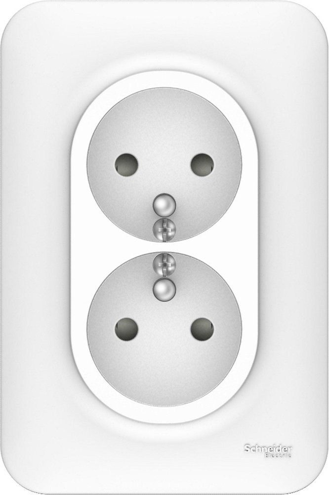 Double prise de courant 2P+T OVALIS avec 250 V SCHNEIDER ELECTRIC S262089 - vue 2