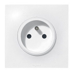 Lot de 10 prises avec terre Neptune, blanc, LEGRAND - LEGRAND