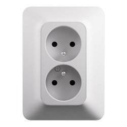 Bloc 2 prises vertical precable complet neptune blanc legrand de marque LEGRAND, référence: B9953000