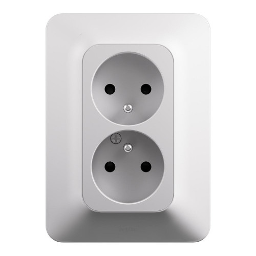Bloc 2 prises vertical precable complet neptune blanc legrand - LEGRAND