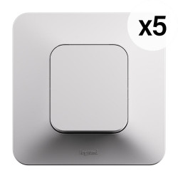 Interrupteur va et vient complet neptune blanc legrand lot de 5 de marque LEGRAND, référence: B9953100