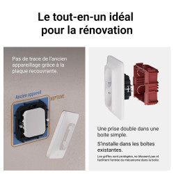 Interrupteur va et vient complet neptune blanc legrand lot de 5 - LEGRAND