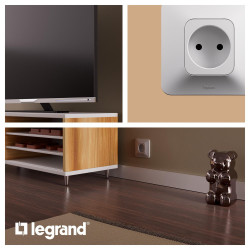 Prise sans terre complet neptune blanc legrand - LEGRAND