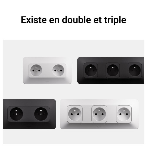 Prise sans terre complet neptune blanc legrand - LEGRAND