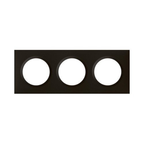 Plaque triple Dooxie, LEGRAND, noir velours - LEGRAND
