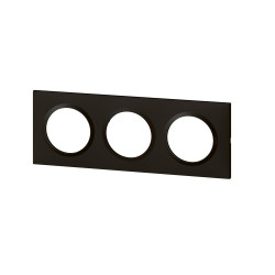 Plaque triple Dooxie, LEGRAND, noir velours - LEGRAND