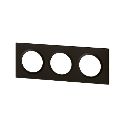 Plaque triple Dooxie, LEGRAND, noir velours - LEGRAND