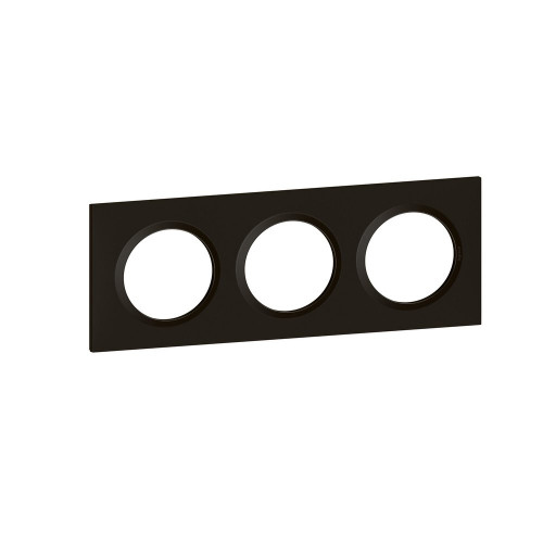 Plaque triple Dooxie, LEGRAND, noir velours - LEGRAND