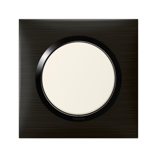 Plaque simple Dooxie, LEGRAND, sombre brossé - LEGRAND