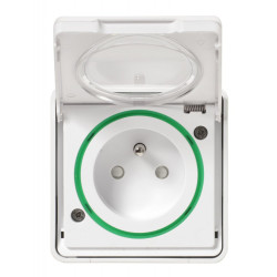 Prise étanche saillie complet Mureva Styl, SCHNEIDER ELECTRIC, blanc de marque SCHNEIDER ELECTRIC, référence: B9956400