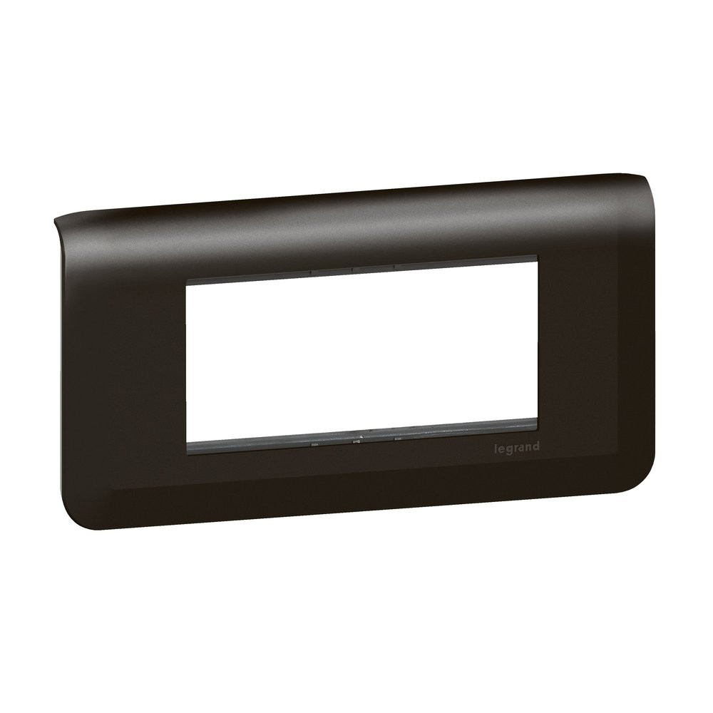 Plaque de finition 4 modules Legrand Mosaïc 0 994 84 coloris .153 x P.8 5 x H.82 mm - vue 2