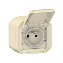 Prise avec terre étanche saillie, complet Plexo, LEGRAND, gris de marque LEGRAND, référence: B9957500