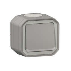 Interrupteur va-et-vient étanche lumineux prêt à poser, LEGRAND Plexo, gris de marque LEGRAND, référence: B9957600