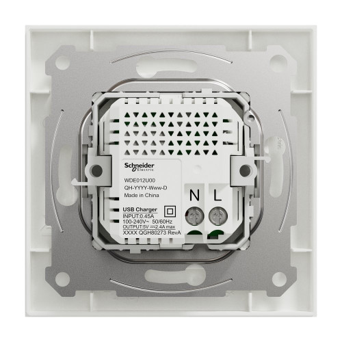 Prise chargeur double usb A+C complet Miluz, SCHNEIDER ELECTRIC, blanc - SCHNEIDER ELECTRIC
