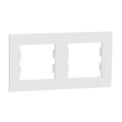 Plaque double horizontale Miluz, SCHNEIDER ELECTRIC, blanc de marque SCHNEIDER ELECTRIC, référence: B9957900