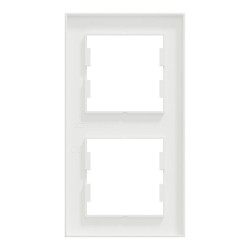 Plaque double verticale Miluz, SCHNEIDER ELECTRIC, blanc - SCHNEIDER ELECTRIC