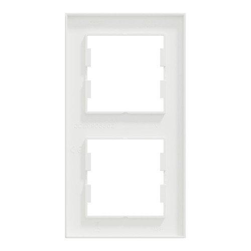 Plaque double verticale Miluz, SCHNEIDER ELECTRIC, blanc - SCHNEIDER ELECTRIC