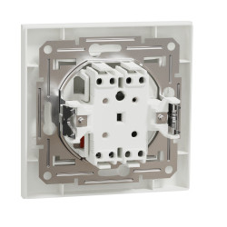 Poussoir lumineux complet  Miluz, SCHNEIDER ELECTRIC, blanc - SCHNEIDER ELECTRIC