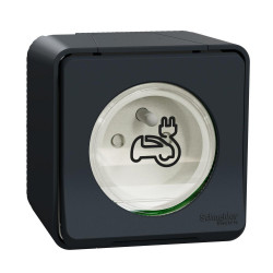 Prise charge voiture électrique saillie Mureva Styl SCHNEIDER ELECTRIC gris de marque SCHNEIDER ELECTRIC, référence: B9958300