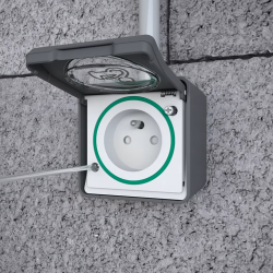 Prise charge voiture électrique saillie Mureva Styl SCHNEIDER ELECTRIC gris - SCHNEIDER ELECTRIC