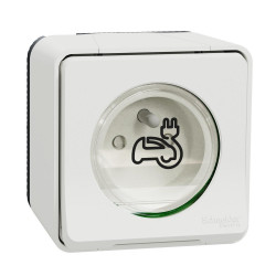 Prise charge voiture électrique saillie Mureva Styl SCHNEIDER ELECTRIC blanc de marque SCHNEIDER ELECTRIC, référence: B9958400