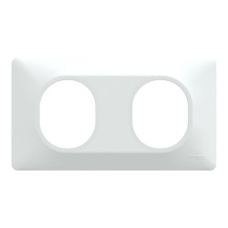 Plaque double horizontale Ovalis, SCHNEIDER ELECTRIC, blanc de marque SCHNEIDER ELECTRIC, référence: B9958500