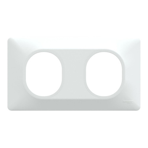 Plaque double horizontale Ovalis, SCHNEIDER ELECTRIC, blanc - SCHNEIDER ELECTRIC