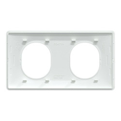 Plaque double horizontale Ovalis, SCHNEIDER ELECTRIC, blanc - SCHNEIDER ELECTRIC