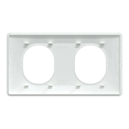 Plaque double horizontale Ovalis, SCHNEIDER ELECTRIC, blanc - SCHNEIDER ELECTRIC