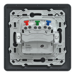 Prise avec terre affleurante complet Ovalis, SCHNEIDER ELECTRIC, gris anthracite - SCHNEIDER ELECTRIC