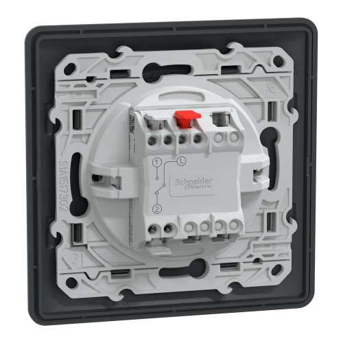 Lot de 5 interrupteurs va-et-vient complet Ovalis SCHNEIDER ELECTRIC, anthracite - SCHNEIDER ELECTRIC